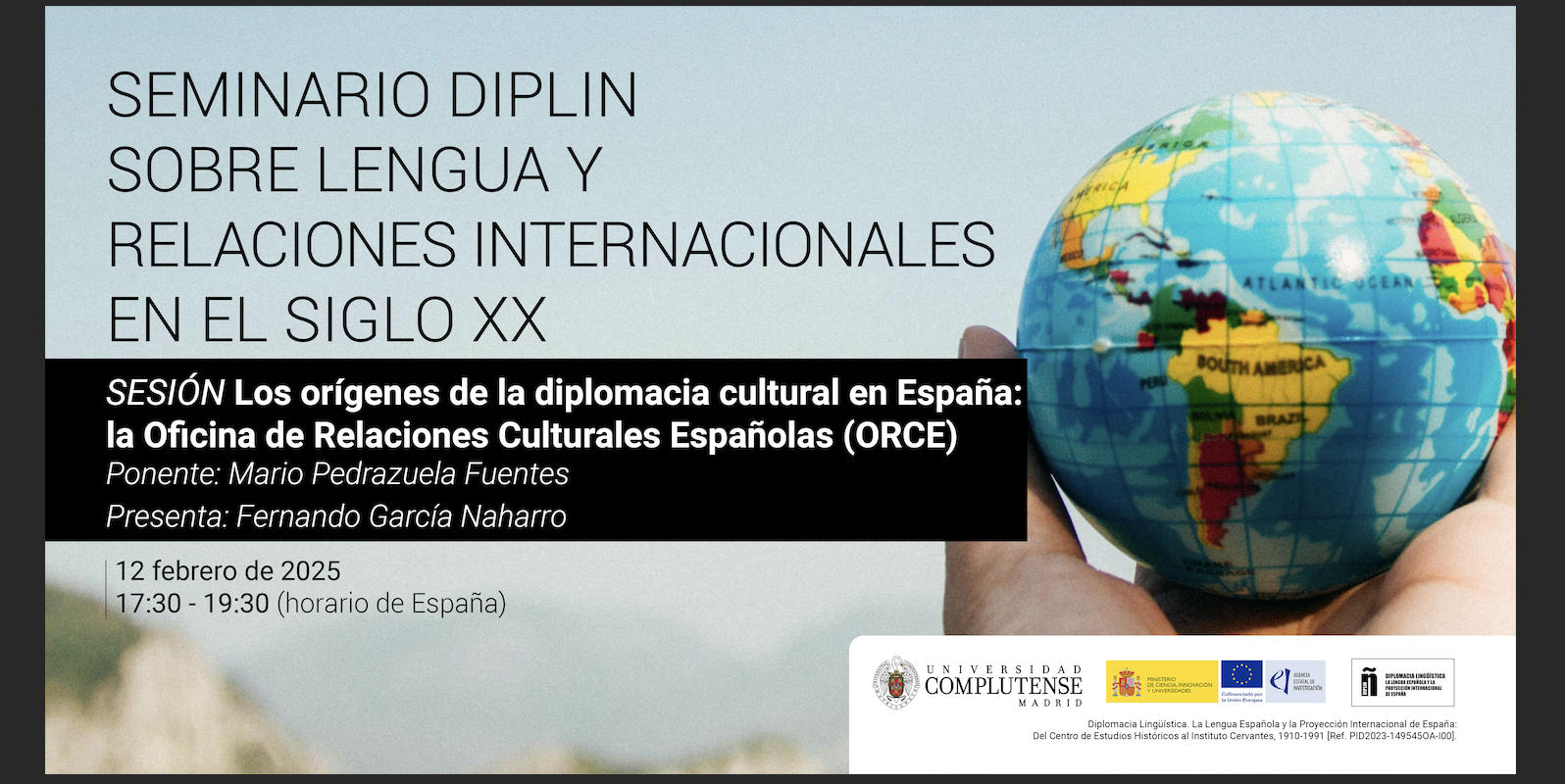 Primera sesión del Webinar DIPLIN en Lengua y Relaciones Internacionales